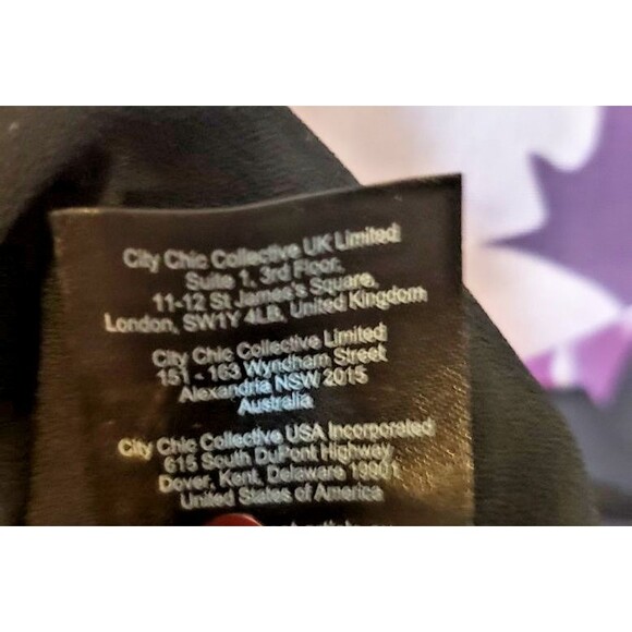 NWT Avenue Lined, Handkerchief Hem, Sheer Purple Floral Tunic Top - Size 26/28 - Picture 6 of 8